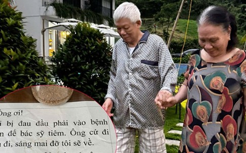 Mảnh giấy cụ bà U80 gửi chồng trước khi nhập viện khiến nhiều người cay khóe mắt