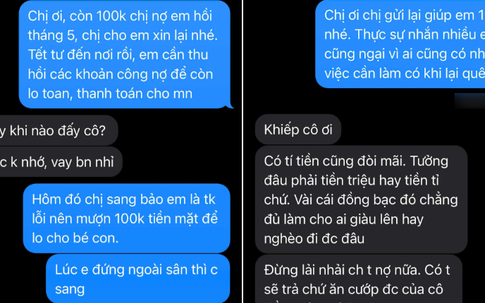 Hàng xóm vay 100.000 đồng không trả, còn mắng 'có tí tiền cũng đòi'