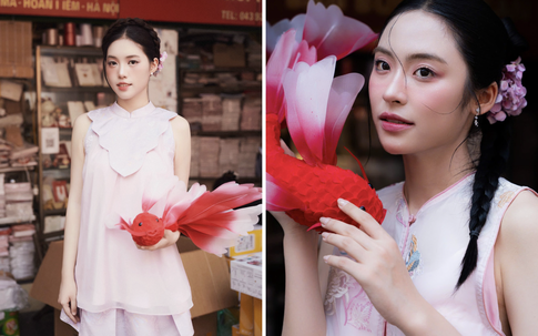 2 Á hậu Việt Nam rạng rỡ trên phố cổ Hà Nội nhân dịp Trung thu