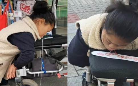 Mẹ đơn thân thêu lót giày bằng miệng nuôi 2 con khiến nhiều người xúc động