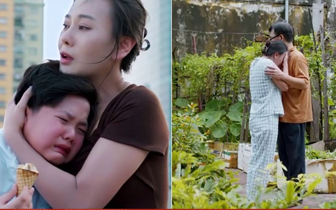 Rớt nước mắt trước cảnh Mỹ Anh (Phương Oanh) báo với bố đẻ và con trai rằng sắp ly hôn