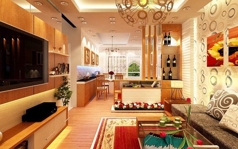 Treo ảnh phong thủy phòng khách giúp cải thiện trường khí