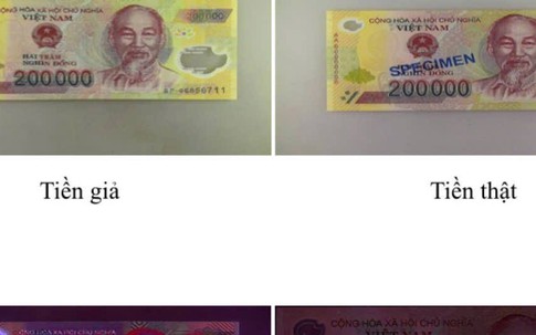 Cao Bằng: Phát hiện hàng chục tờ tiền giả mệnh giá 200.000 đồng