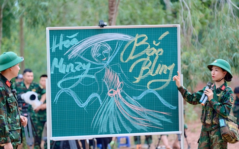 Nghe Hòa Minzy hát live 'Bắc Bling', Diệp Lâm Anh trổ tài hội họa khiến ai xem cũng khen ngợi