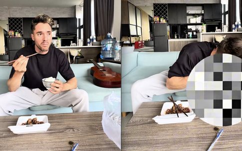 Mặt vị khách Tây 'biến sắc' khi ăn thử một món Việt, dân mạng lập tức chỉ ra vấn đề