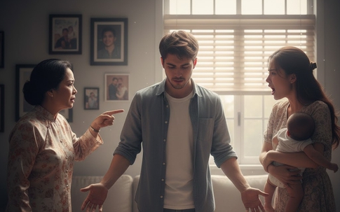 Mẹ và vợ mâu thuẫn, tôi là kẻ đứng giữa "hai làn đạn"