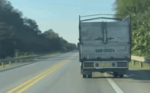 Xe tải 'chim mồi' bị CSGT xử phạt vì đi vào làn khẩn cấp trên cao tốc Nội Bài - Lào Cai