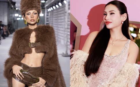 Như chưa hề có 'cuộc sinh nở' nào, Võ Hoàng Yến sải bước trên sàn catwalk khoe vòng eo phẳng mịn