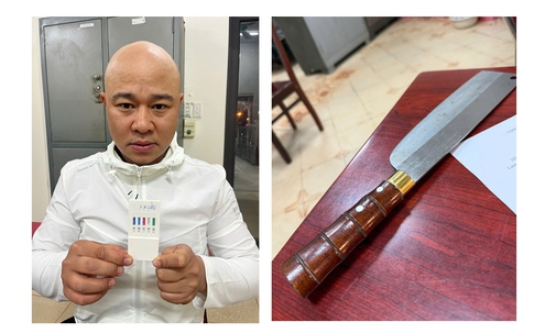 Bắt giữ đối tượng phê ma túy vác dao đuổi đánh công an