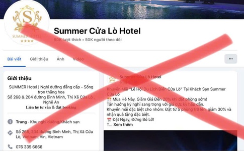 Nhiều người dính 'bẫy' vì fanpage giả mạo cơ sở du lịch ở Nghệ An
