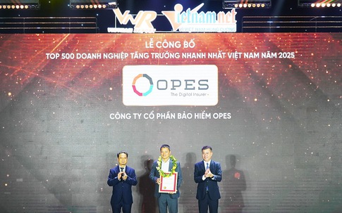 Bảo hiểm số OPES lần đầu tiên được vinh danh trong bảng xếp hạng FAST500