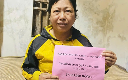 Gần 28 triệu đồng đến với gia đình chồng tàn tật chăm vợ ung thư