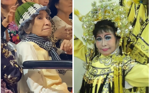 Đào chính một thời của đoàn cải lương Minh Tơ gây xúc động khi ngồi xe lăn xem đồng nghiệp diễn
