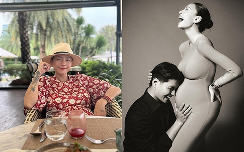'Ngày của cha', Ngô Thanh Vân khoe hình ảnh mang bầu, dành lời khen 'có cánh' đến chồng trẻ