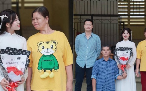Chuyện cảm động sau bức ảnh kỷ yếu bố mẹ chụp cùng con gái ở Hòa Bình