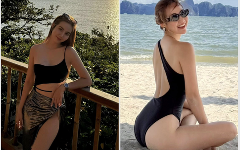Huyền Lizzie chuộng bikini cắt khoét táo bạo, phô trương đường cong