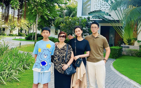 Con trai Lã Thanh Huyền gây sốt với vẻ ngoài khôi ngô, chiều cao nổi bật trong kỳ nghỉ hè cùng gia đình