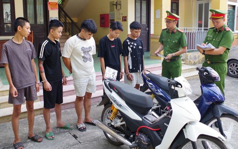 Ninh Bình: Bắt giữ 5 thanh, thiếu niên trộm xe máy ở ký túc xá Hà Hoa Tiên
