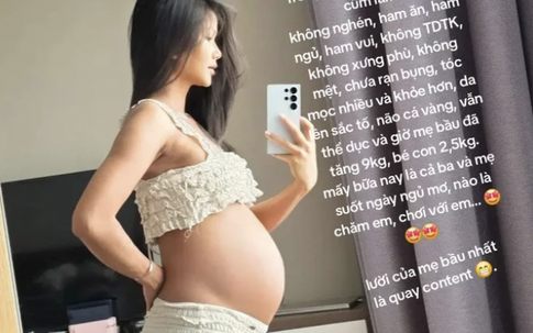 Vóc dáng gây ngỡ ngàng cuối thai kỳ của H'Hen Niê