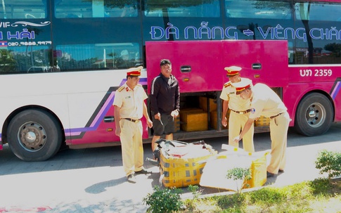 Chặn đứng xe khách chở gần 1 tấn sụn chân gà bốc mùi trên đường vào Đà Nẵng tiêu thụ