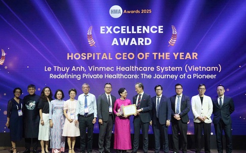 Vinmec tiếp tục được vinh danh tại hội nghị quản lý bệnh viện châu Á 2025