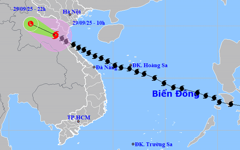 Tin bão mới nhất: Bão số 10 giảm cấp, đứng yên trên đất liền biên giới Nghệ An - Trung Lào, khả năng suy yếu vào tối nay