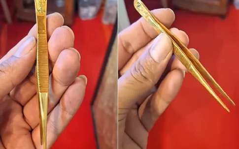 Mang nhíp vàng đi kiểm tra, người đàn ông sốc nặng khi bán được 100 triệu đồng