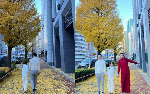 Phan Như Thảo cùng chồng đại gia và con gái đón Tết dương lịch ở Nhật Bản