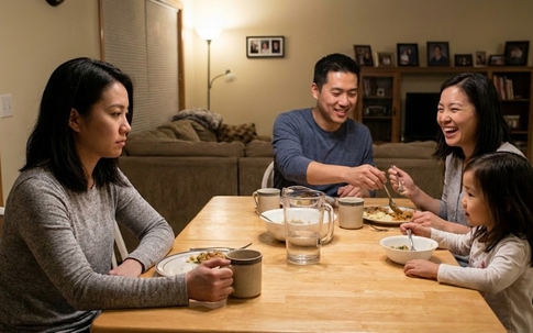 Vợ cũ của chồng thường xuyên qua nhà thăm con, ăn cơm, thậm chí ngủ lại