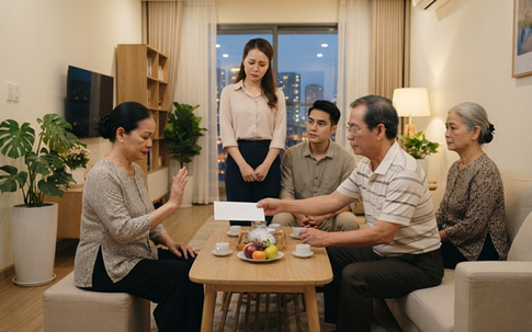 Mẹ đẻ ra thành phố trông cháu nửa năm, chiếc phong bì của bố chồng khiến tôi hụt hẫng