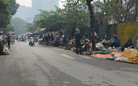Hà Nội: Chợ cóc ngõ 70 Nguyễn Hoàng vẫn tồn tại dù đã có biển cấm