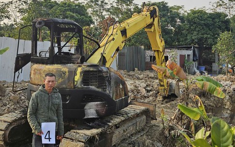 Bắc Ninh: Bắt đối tượng đốt máy xúc do mâu thuẫn làm ăn