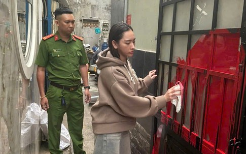 Bắt cô gái tạt sơn nhà người yêu cũ