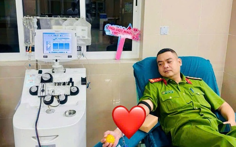Đại úy Công an hiến tiểu cầu cứu bệnh nhân ung thư qua cơn nguy kịch