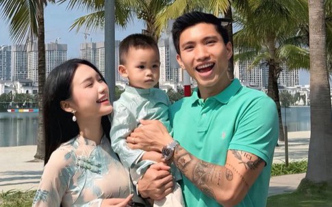 Vợ chồng Đoàn Văn Hậu - Doãn Hải My gây chú ý trong ngày đầu năm mới