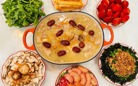 Món lẩu cháo bánh chưng ngon 'đỉnh nóc' giúp 'giải cứu' bánh chưng sau Tết