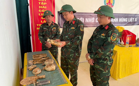 Phát hiện hài cốt liệt sỹ cùng nhiều di vật