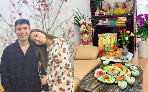 Bà xã NSND Công Lý dọn mâm cúng ông Táo cực đẹp mắt, cầu mong bình an cho gia đình