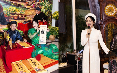 Không khí Tết rộn ràng trong bữa tiệc tất niên ở biệt thự 1000m2 của Giáng My