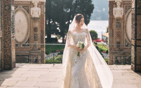 Hoa hậu Đỗ Thị Hà 'lộ' thêm ảnh cưới bên châu Âu