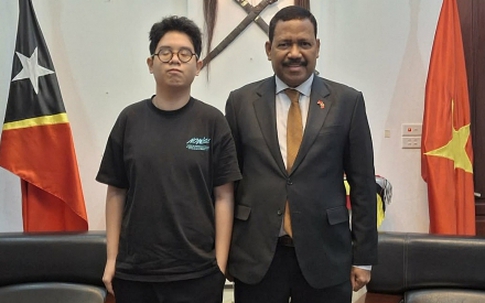 Nam sinh lớp 9 của Việt Nam được Tổng thống Timor-Leste mời thăm và diễn thuyết