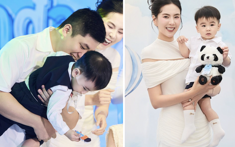 Con trai MC Mai Ngọc chọn 'cầm mic' trong tiệc sinh nhật 1 tuổi tại Bắc Ninh