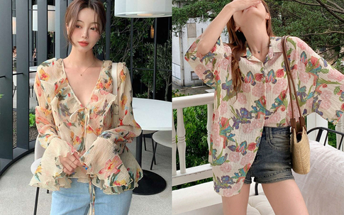 Những kiểu áo hoa “phủ sóng” hè 2026