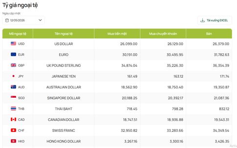 Tỷ giá USD hôm nay 12/5: USD tại nhiều ngân hàng thương mại tăng nhẹ, thị trường tự do lại giảm