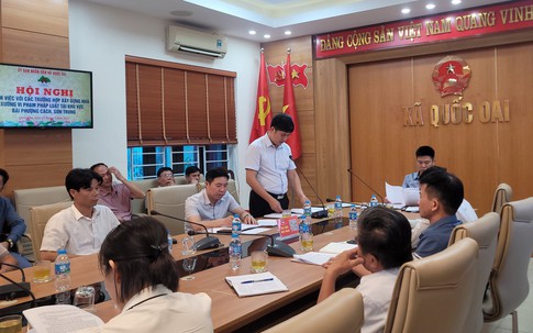Hà Nội: UBND xã Quốc Oai lên lộ trình cắt điện, xử phạt và cưỡng chế các nhà xưởng vi phạm tại khu đất Phượng Cách, Sơn Trung