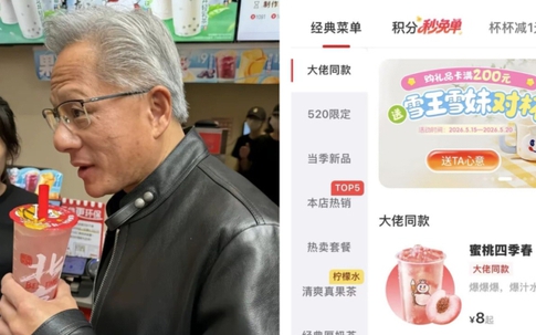 Mì trộn zhajiangmian, trà đào Mixue 'cháy hàng' sau bữa ăn của tỷ phú Jensen Huang