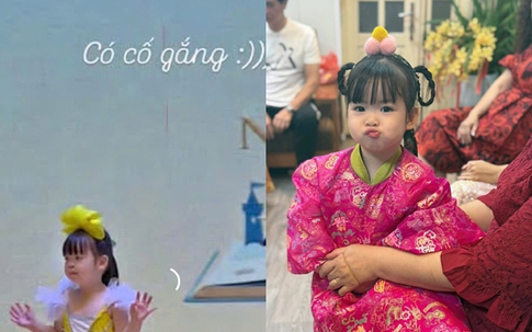 Con gái Hoa hậu Đỗ Mỹ Linh biểu diễn văn nghệ tổng kết năm học gây chú ý