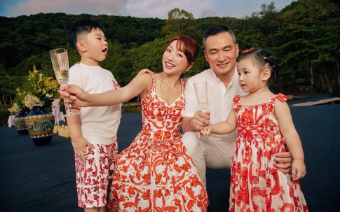 Khoảnh khắc đẹp như tranh của gia đình Chi Bảo và vợ doanh nhân Lý Thùy Chang