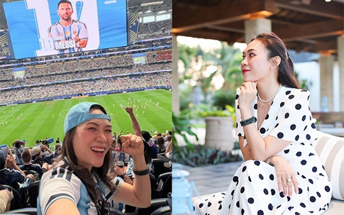 Không chỉ gây sốt khi sang Mỹ xem World Cup cổ vũ Messi, khán giả còn ngưỡng mộ làn da của Mỹ Tâm