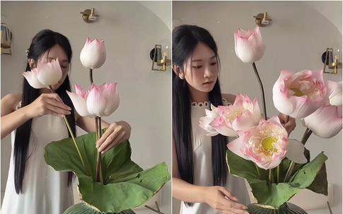 Lê Bống gây sốt với clip cắm sen triệu view, dân mạng tranh cãi nhưng vẫn dành "cơn mưa" lời khen